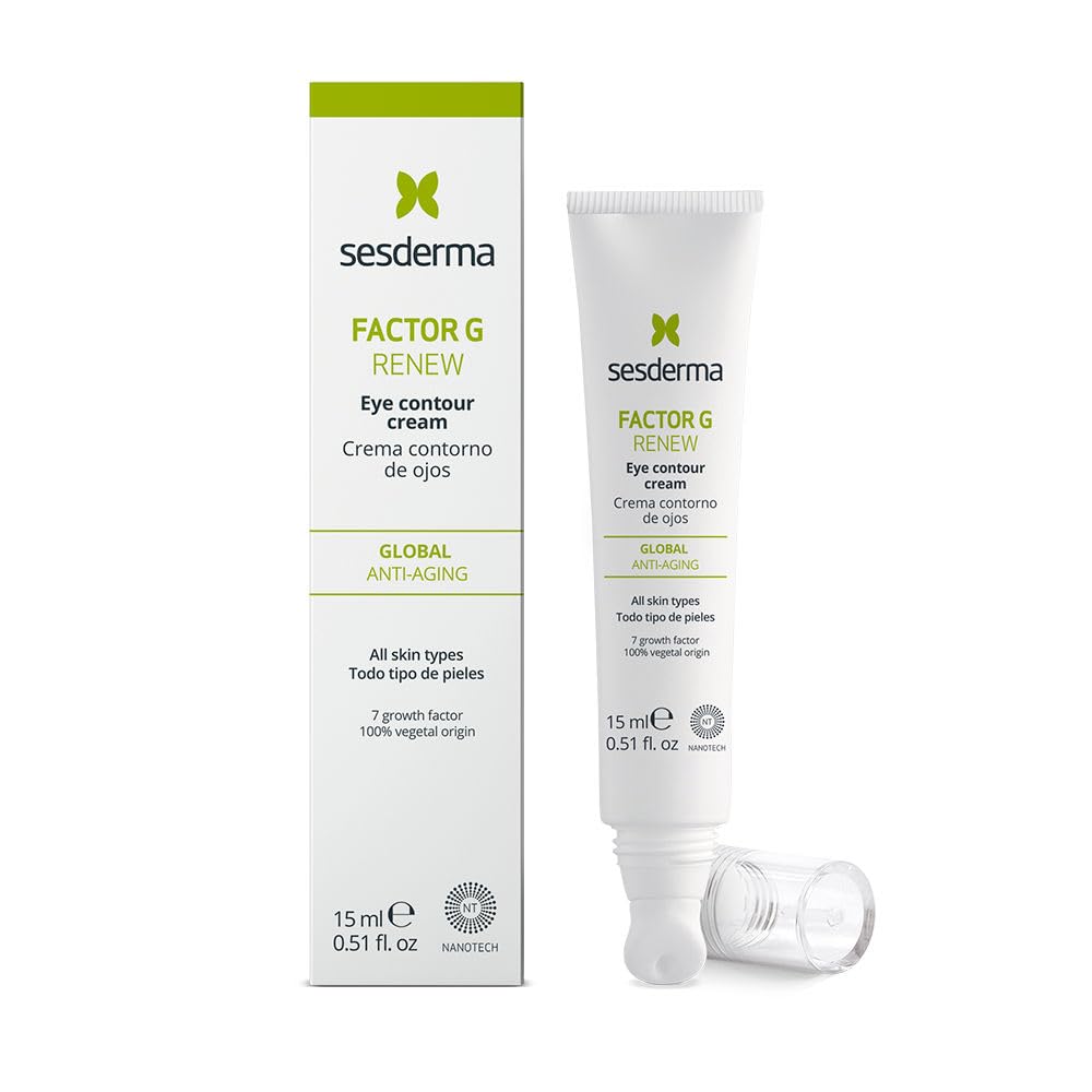 Sesderma Factor G Renew krem pod oczy 15 ml – przeciwstarzeniowy z 7 roślinnymi czynnikami wzrostu, peptydami, komórkami macierzystymi jabłka, witaminą K, aldehydem retinowym, nanotechnologia