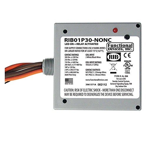 RIB01P30-NONC | FDI | Enclosed Relay 30Amp DPST-NONC 120Vac