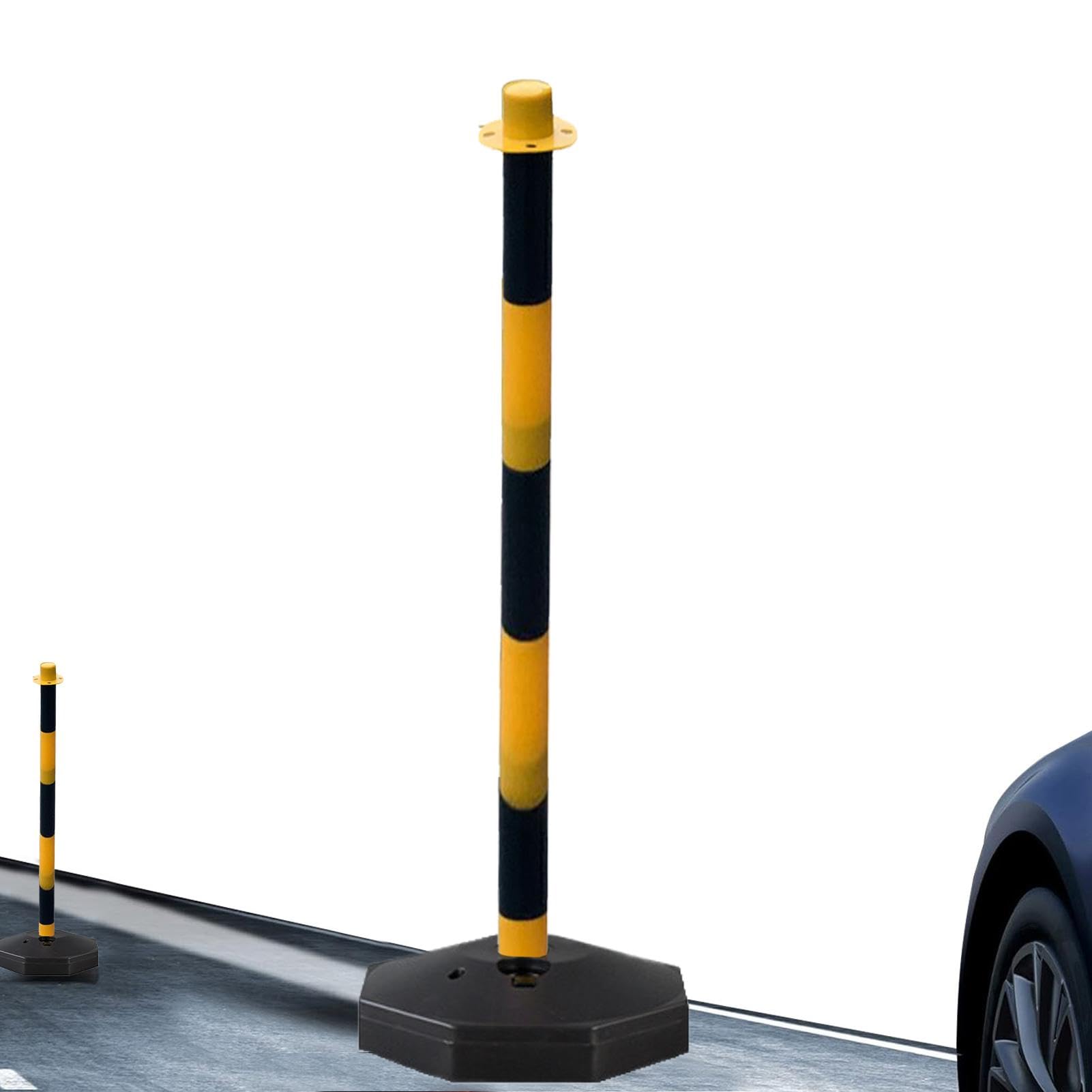 Cône de signalisation réfléchissant avec base ajustable et robuste