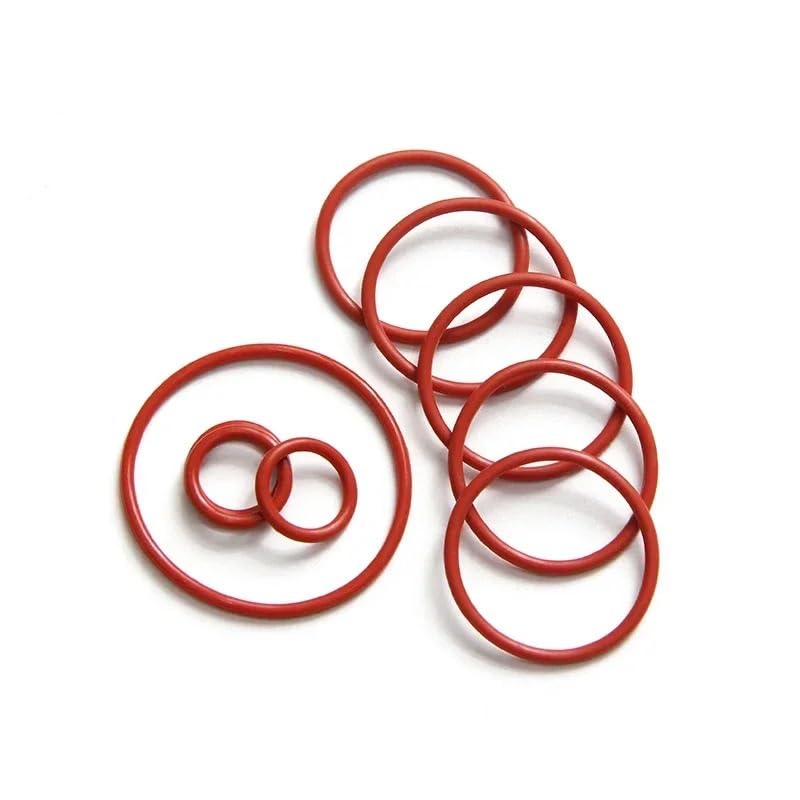Rondelles toriques VMQ rouges OD 46mm CS 2mm pour étanchéité de tuyauterie lot de 50