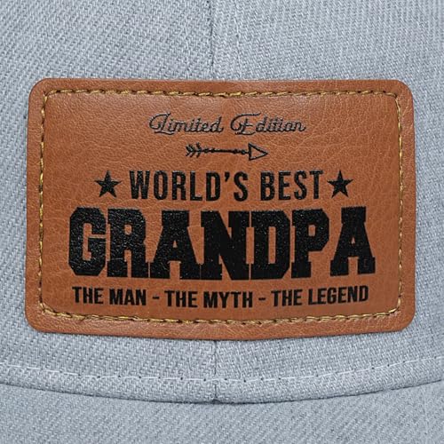 Image of Men's Hat Gifts - Men Cap Gifts for Christmas Father's Day Birthday Trucker Hat Leather Pattern Baseball Cap