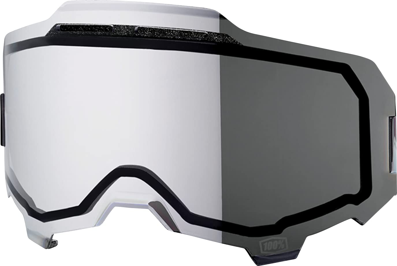 100% MÁSCARAS ARMEGA Lentille de rechange avec double vitre injectée effet miroir Argenté