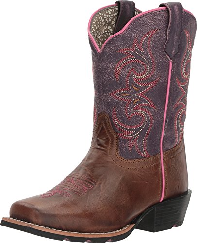 Dan Post Unisex Majesty (Big Kid) Brown/Purple 4 Medium