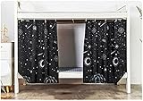 AUCOOMA 2 Panels Dormitory Bed Curtain Single Bed Shading Decor Privacy Protection Cover Canopy, loft Under Bunk Bed Curtains