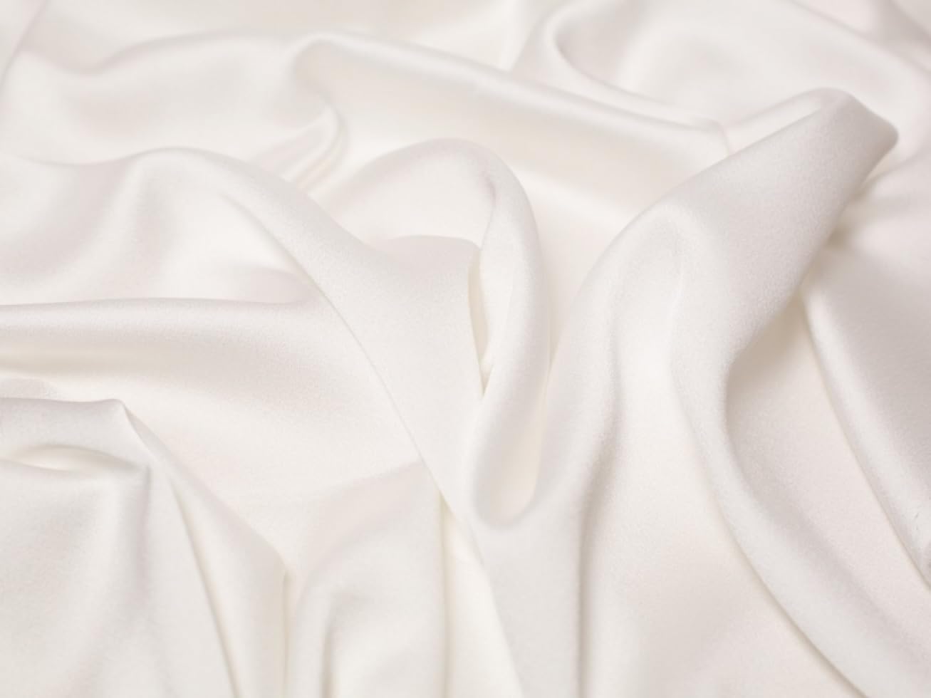 Minerva Ivory Nostalgic Crepe Back Satin Fabric - Per Metre