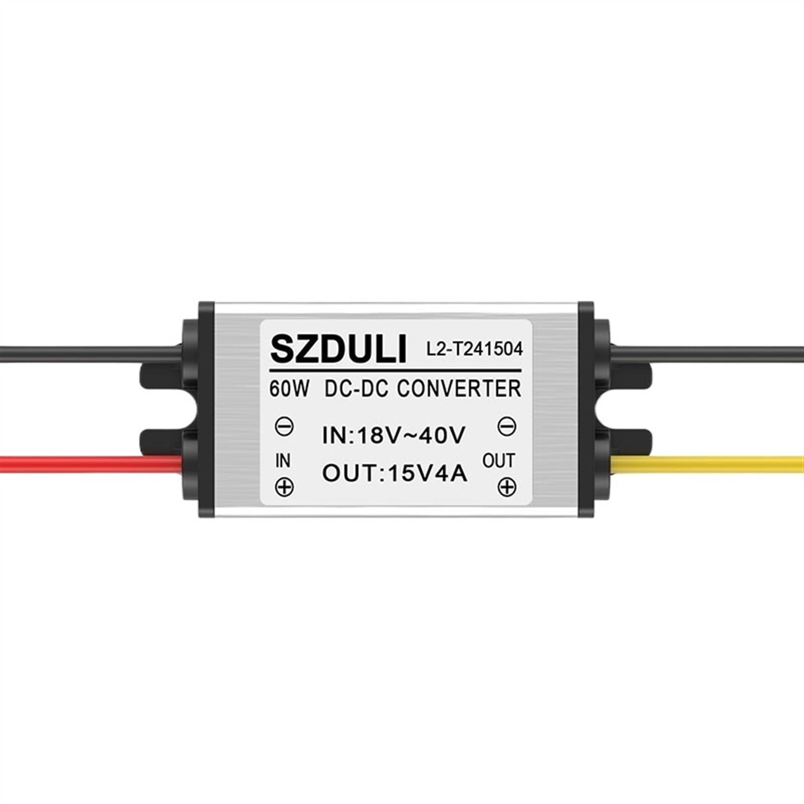 Convertidor de Voltaje de 24V a 15V, módulo regulador de Voltaje de CC de 24V a 15V, Fuente de alimentación de DC-DC Reductor de 24V y 15V (Color : 24V to 15V 4A)