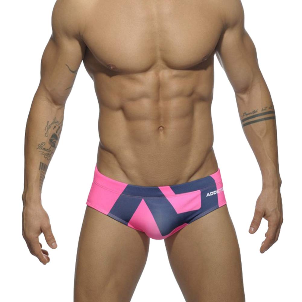 Penggenga Men's Pink Swimming Trunks Swim Briefs Bikini Boxer Racer Surf Swimwear Xl