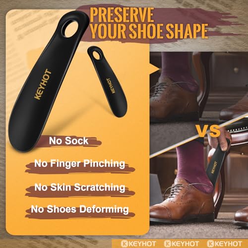 KEYHOT Plastic Shoe Horn 7.3 Inch, Travel Size Shoe Horn for Kids Women Men Seniors — view 4
