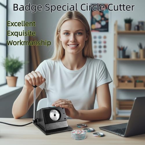 Stainless Steel Round Punch Die Cutter for DIY Button Badges, 37mm Graphic Punch Cutter for Manual Cutting Machine, Ideal for Copperplate & Photo Paper Sheets