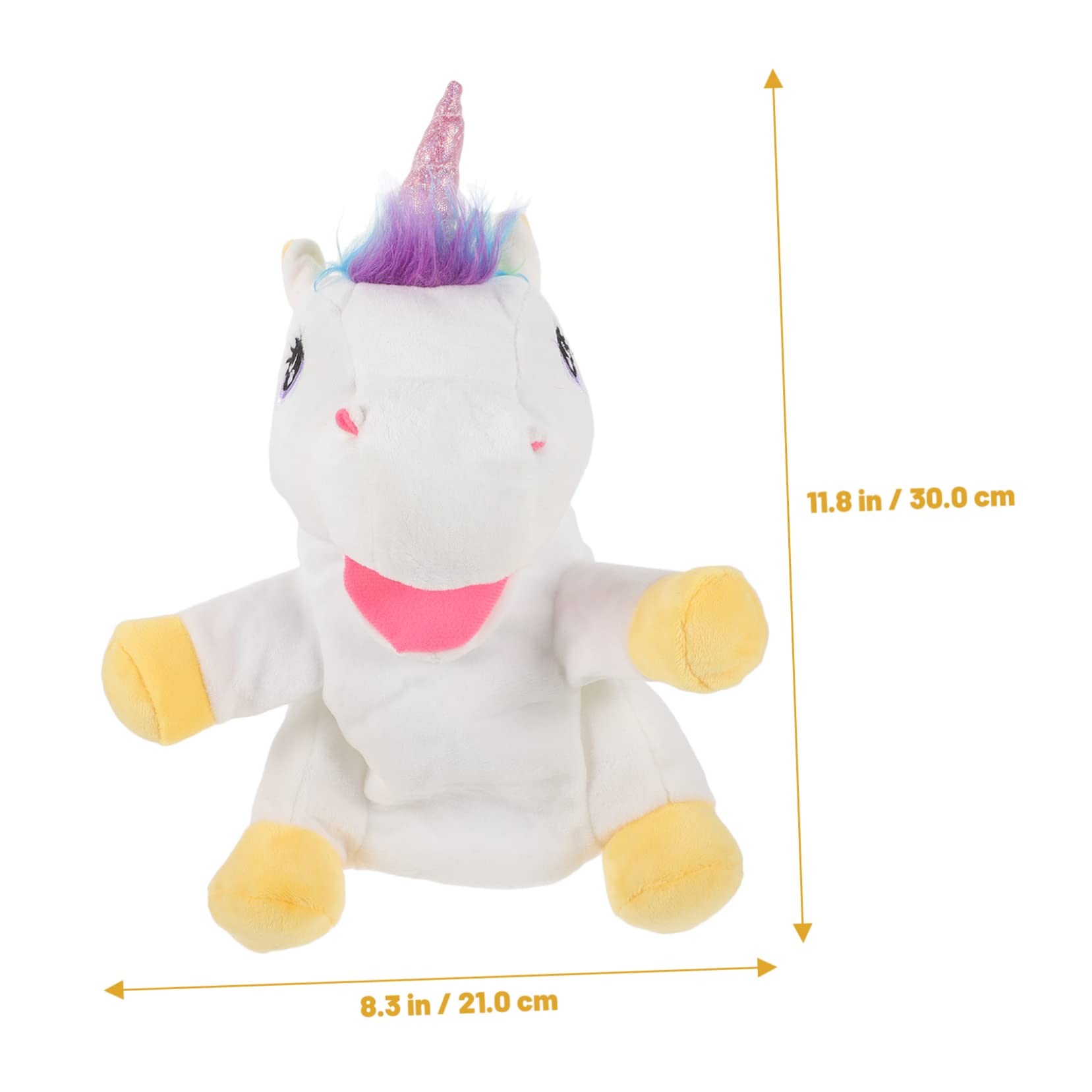Marioneta de Mano de Unicornio para Niños, Felpa Suave y Algodón PP, Buena Elasticidad y Larga Durabilidad, Adecuado para Contar Historias Educativas