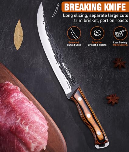 4-Piece Naitesen Hand Forged Butcher Knife Set 23.53 + Free Shipping w/ Prime or on 35+ + 50% Off Code LLEYX9OX - image 3