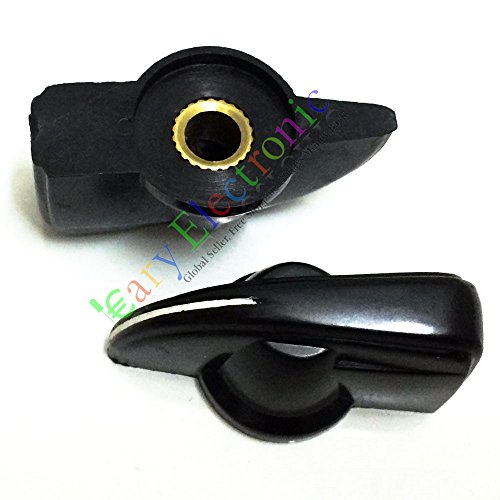 Lot de 4 boutons de pédale de contrôle audio en laiton noir vieilli 6 mm Cover