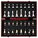 VAMSLOVE Chess Set Large 16''/42cm Folding Wooden Board with Deluxe Weighted Acrylic Chess Pieces - 3.5