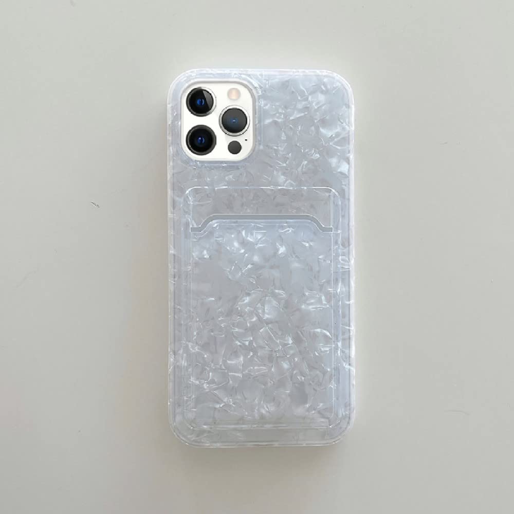 Coque iPhone 12 Pro Max pailletée étui carte coquillage antichoc iPhone 11 XR - 5