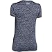 Under Armour Women's Tech V-Neck - Twist Logo, Navy Seal (942)/Dark Navy Blue, Small