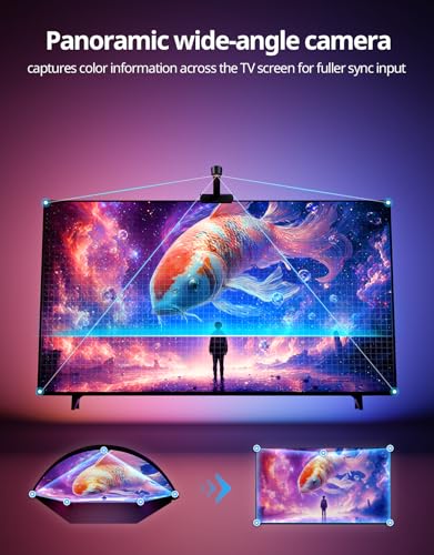 Tira LED para TV de 75-85 pulgadas con cámara y luz multicolor miniatura 2