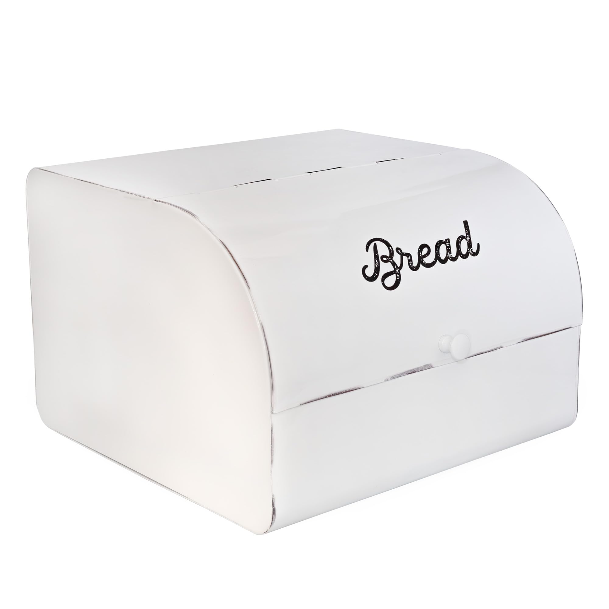 Amazon.com: AuldHome Design Large White Bread Box; Farmhouse