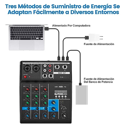 Dj E Iluminación, Musical Instruments mezcladora 2 canales Marca AUOK (3)