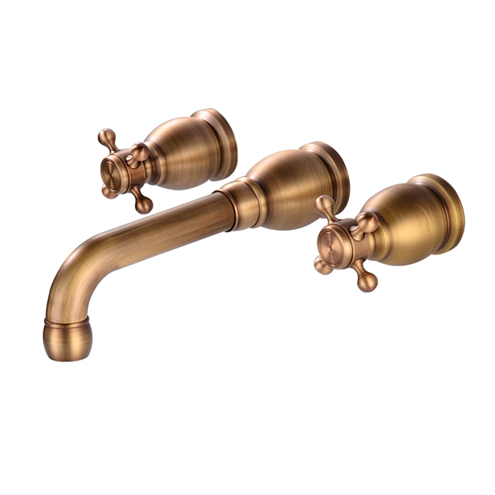 XJTNLB Grifo Lavabo Vintage Antiguo, Grifo Pared Lavabo con Rotación de 360° Griferia Baño Vintage 2 Mandos
