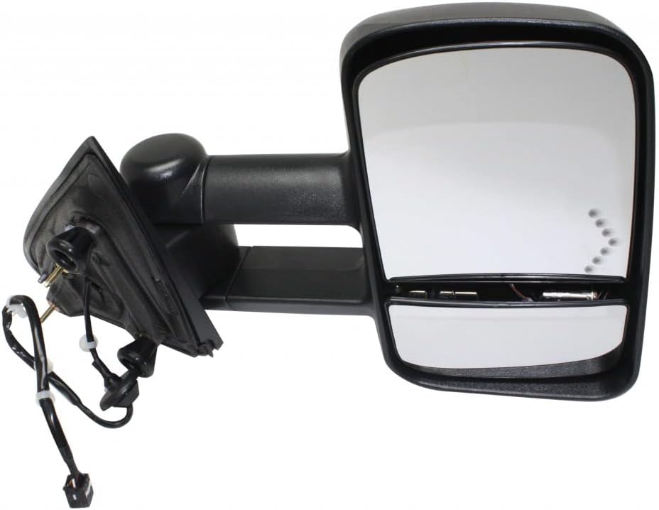 For Chevy Silverado 1500 2014 Door Mirror Passenger Side | Textured | Power | Heated | With Signal Indicator | Replacement For 22820398 | GM1321458