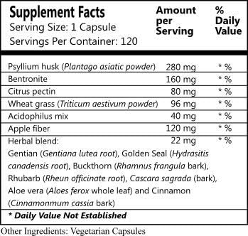 Miniatura 2 de Miracle 7 Colon Cleanser (Hierba de trigo, mezcla de Acidophilus, fibra de manzana, mezcla de hierbas 22 mg Genciana, raíz de sello dorado, espino
