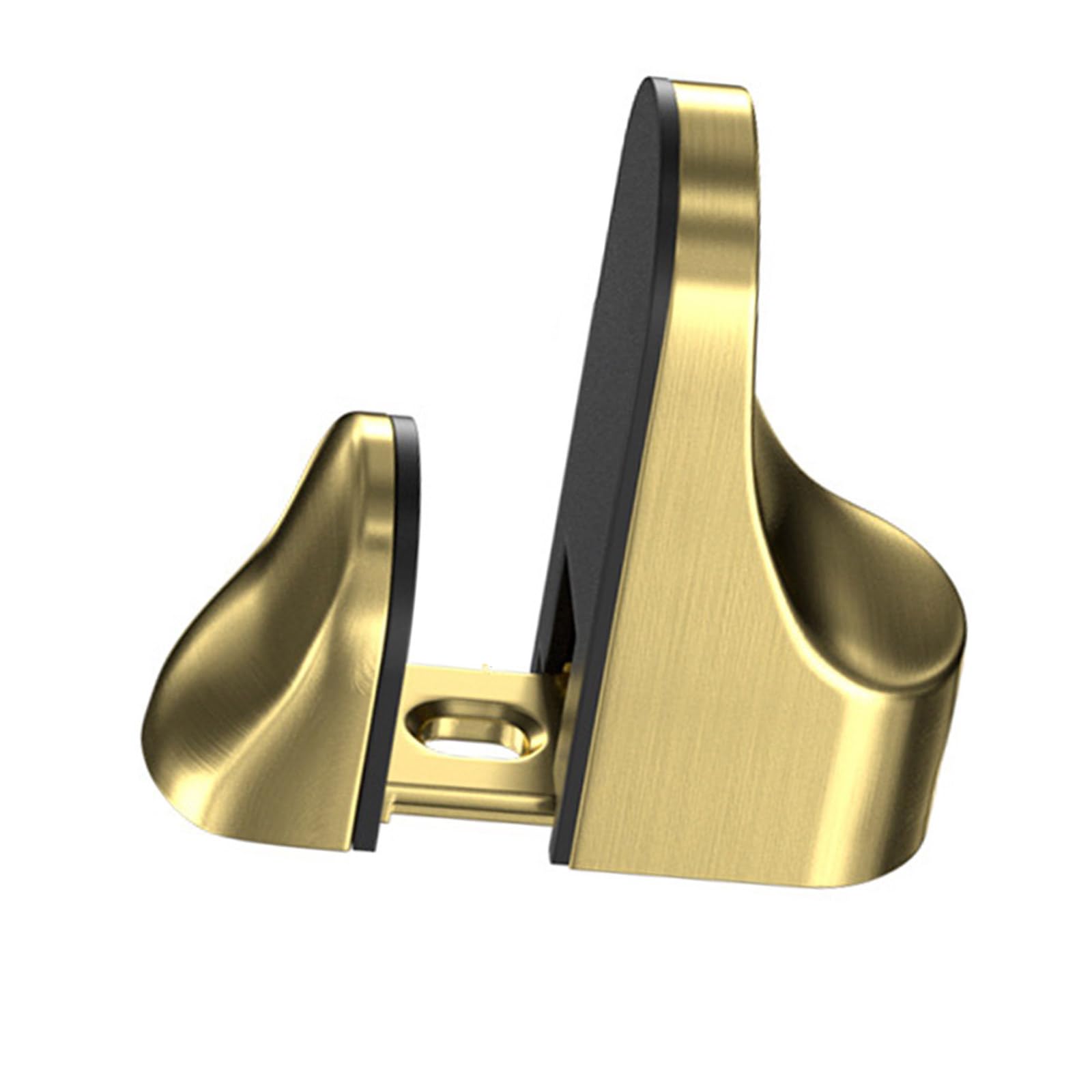 Newft Brushed Gold Metal Glass Shelving Brackets Adjustable Wall Mount Clamps Elegant Glass Shelf Simple Intalls For Panel Shelf Bracket