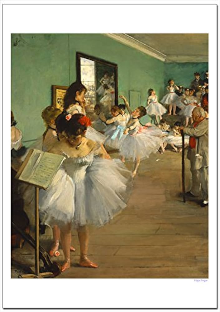 エドガー・ドガ　『ダンスのレッスン』　世界の名画　絵画　複製　印刷画 楽天市場】絵画 世界の名画 ダンスのレッスン エドガー・ドガ 額