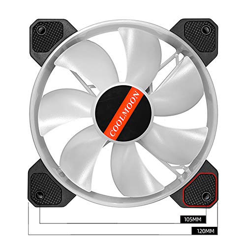 Aibecy Ventilador de capa RGB de 120 mm para computador de mesa, edição silenciosa, alto fluxo de ar