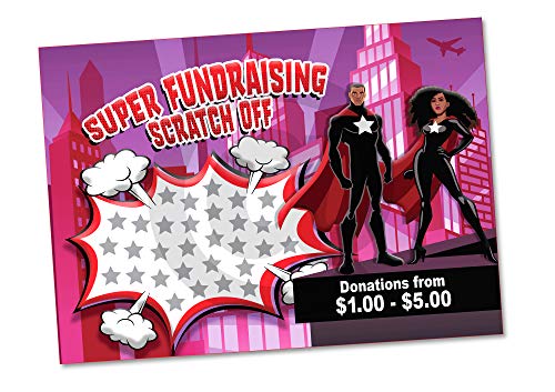 Superheroes Fundraising Scratch Off Cards