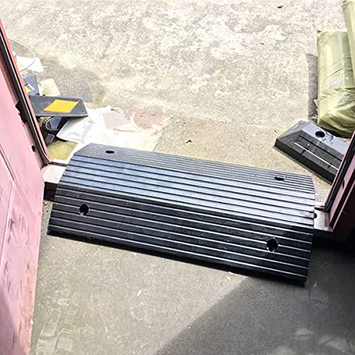 ZxaeuDo Threshold Ramp(31.4 inches L×15.7 inches W) Durable Rubber Wheelchair Ramp,Handicap Ramp-3.1 inch Hight,Weight Capacity 1102 lbs,for Entryway,Doorways,Steps, Black