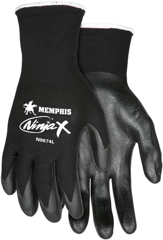 Memphis Glove N9674 M Ninja X 15 Gauge BLK Nylon/Spandex Shell BLK BI- 12/EA