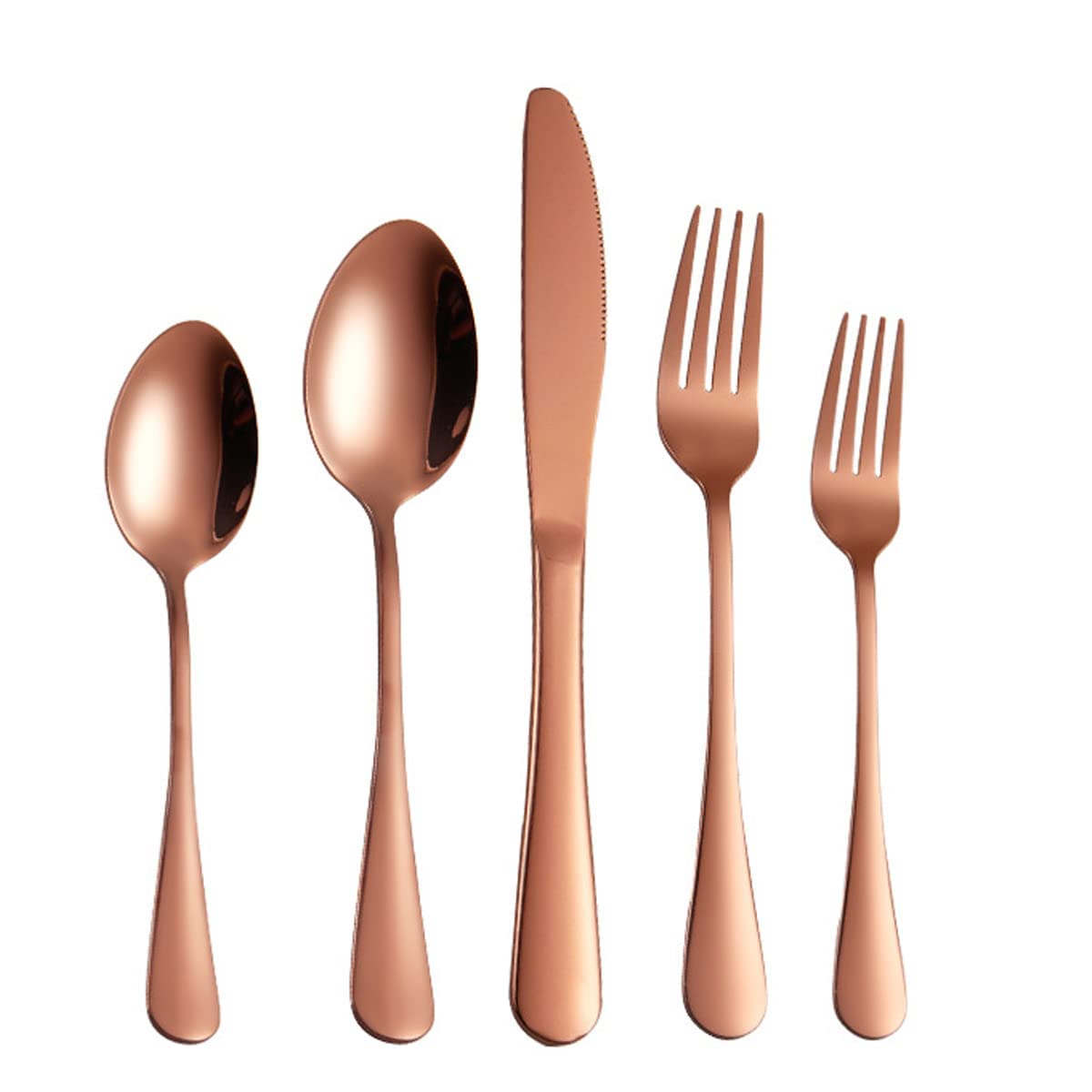 Matte Farbe Besteck-Set für 4, 20-teiliges Edelstahl-Besteck-Set für Zuhause, Küche, Restaurant, Hotel, Küchenutensilien-Set, hochglanzpoliert, Luxuriöses Besteck