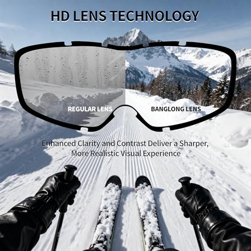 BangLong Ski Goggles, Snowboard/Snow Goggles Anti Fog UV Protection Design for Men Women Skiing, Skating,Snowmobilet,Youth - Image 3