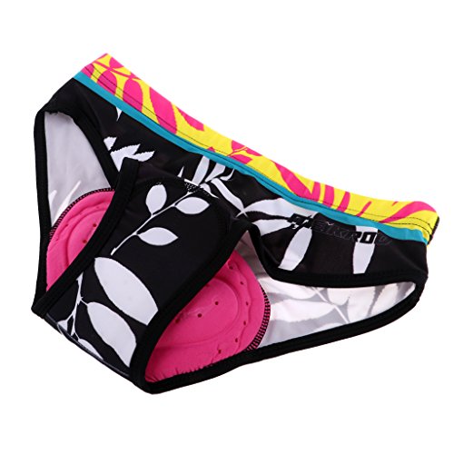 YIJU Andar de Bicicleta Roupa íntima Acolchoada de Bicicleta Ciclismo Briefs Shorts Calças Coloridas