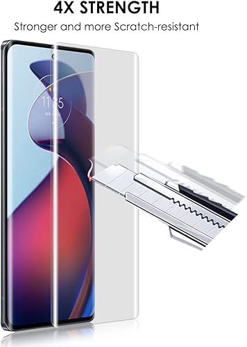 Miniatura 5 de Paquete de 3 protectores de pantalla Edge 30 Fusion, vidrio templado UV cobertura completa de borde a borde Tacto sensible Protector de pantalla