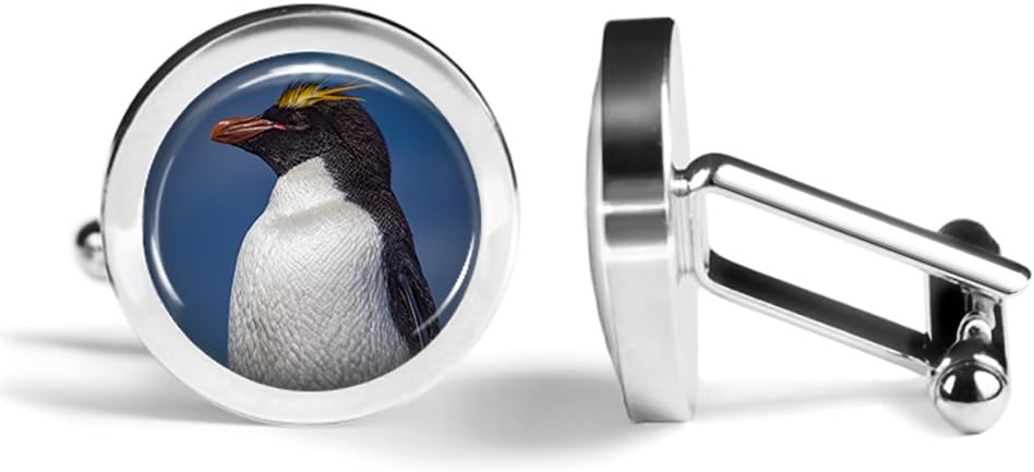 Penguin Cufflinks Macaroni Penguin Cuff Links (Angled Edition)