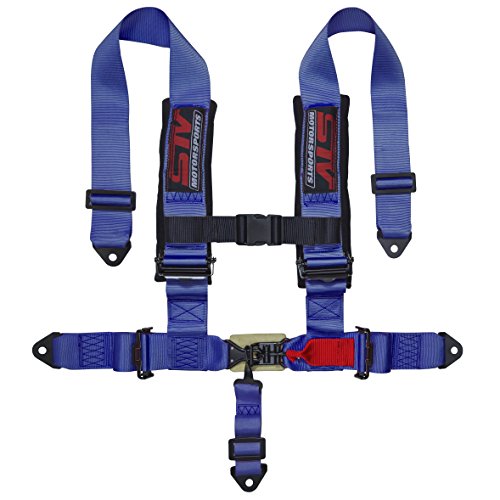2.STV Motorsports 5 Point Universal Racing Seat Harness Latch and Link 2" Pads RH5.2H - for Off-Road Vehicles, UTV, Trucks (PAIR) (Blue)