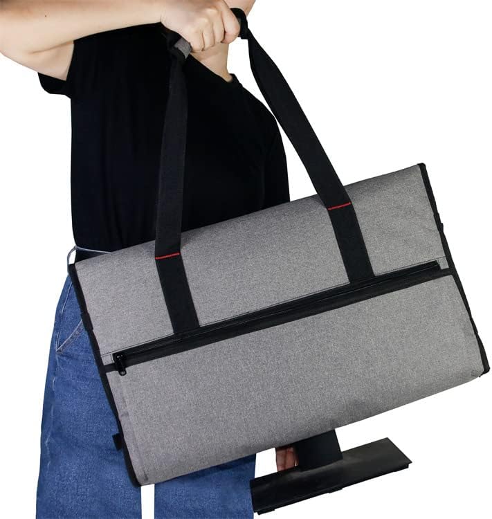 Carrying Case for 21" Monitors/LCD Screens Compatible with 21.5", Protective Monitor Travel Bag with Padded Velvet Lining (Color : Grey)