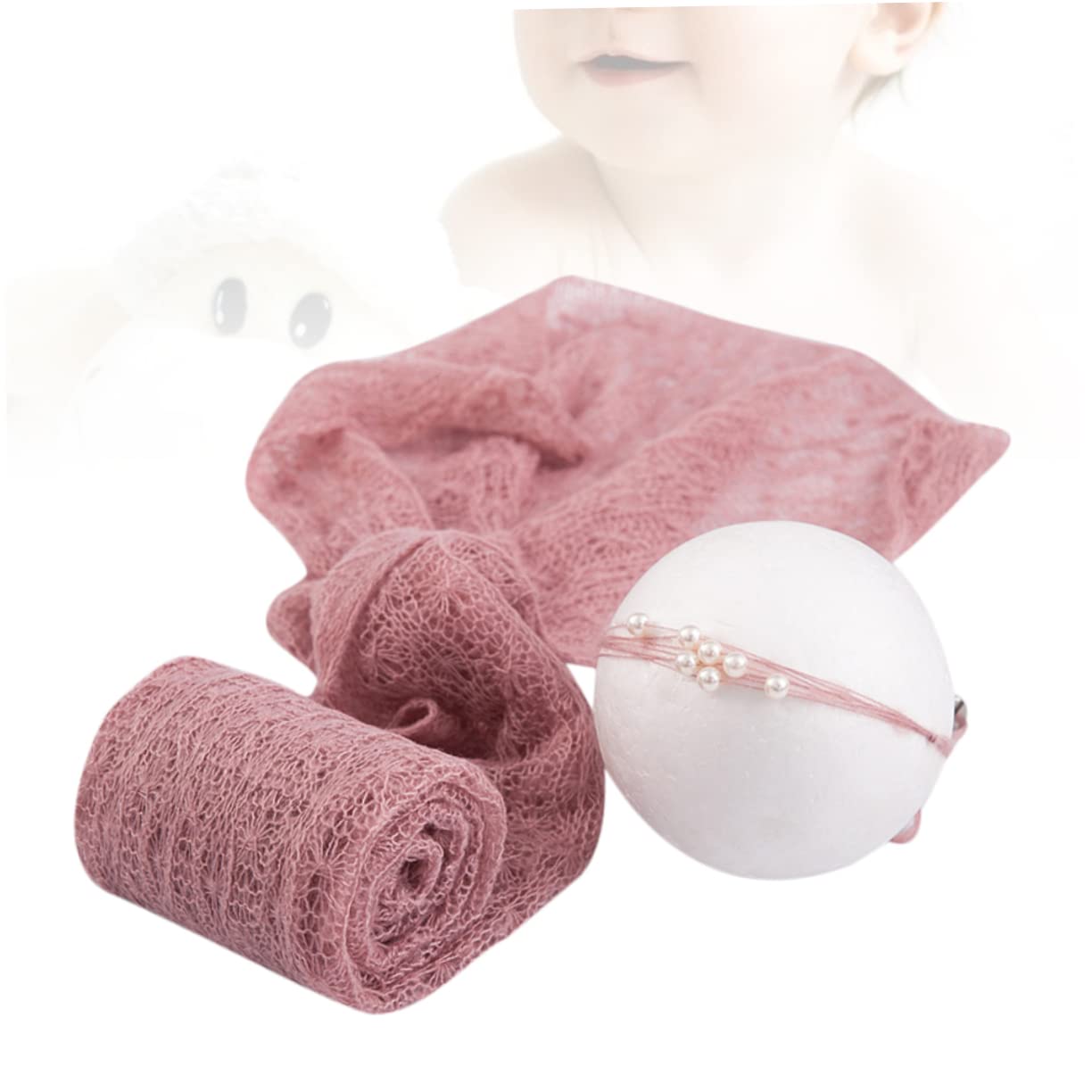 ibasenice Rekwizyty Do Zdjęć Noworodków - Mohair Wrap Swaddle Akcesorium Do Fotografii Dziecięcej Wygodne I Urocze Idealne Dla Rodzin Z Małymi Dziećmi Otulacz Do Studia Fotograficznego