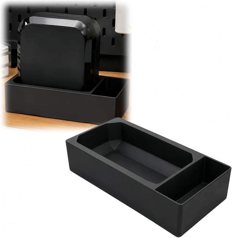 Soporte compatible con la rotuladora Brother P-Touch Cube | Contenedor de almacenamiento modular 2x4, organizador de escritorio para accesorios de impresora de etiquetas PTP710BT