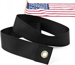 Black Mourning Streamer-Double Stitched Half-Mast Ribbon for Half-Staff Display, 200D Endura-Polyester, Honors the Fallen