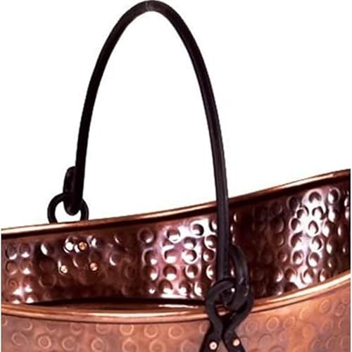 Miniatura 2 de Pequeño cubo de cobre antiguo de carbón Hod para chimenea rústica para cenizas, cubo de pellets de metal para brasas de madera, almacenamiento de