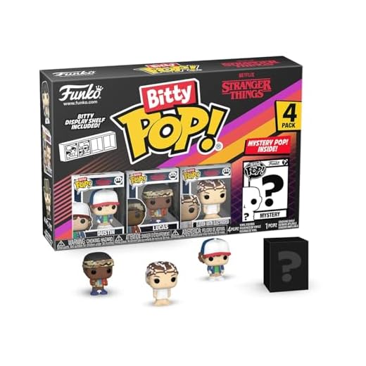 FUNKO Bitty Pop! ST SZN1 - Dustin 4pkY una Minifigura Misteriosa Sorpresa - 0.9 Inch (2.2 Cm) - Aka Desdentado - Stranger Things Coleccionable - Repisa Apilable Incluida - Idea de Regalo