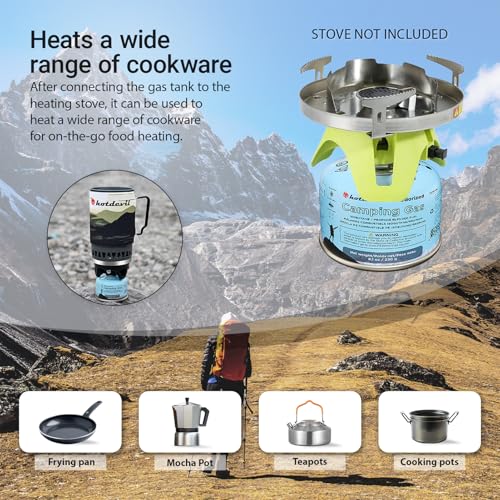 Hotdevil 230 Grams Isobutane Fuel Canister (2 packs) Camping Stove Fuel Butane Propane Blend Isobutane Fuel Canister Camping Fuel Gas Canister Suitable for All Seasons Efficient and High Output