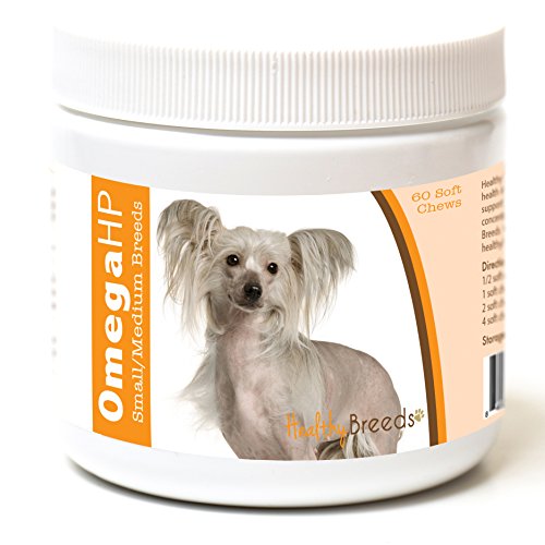 Image of Healthy Breeds Chinese Crested Omega HP Fatty Acid Skin and Coat Support Soft Chews 60 Count