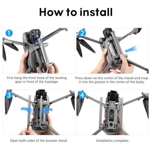 Landing Gear for DJI Air 3/3S Accessories, Quick Release Foldable Drone Protector for DJI Air 3/3S Fly More Combo