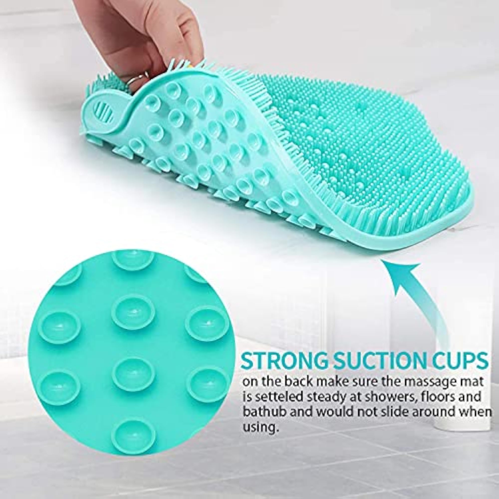 Shower Foot Scrubber Mat for Cleaning and Exfoliating