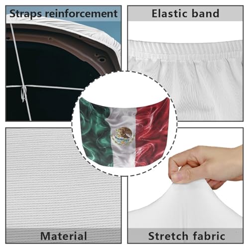 Image of Renewold Mexican Flag Aesthetics Car Hood Cover Protector Hood Covers for Cars Indoor Outdoor Festival Decor Wrap Blanket Women Men Automotive Exterior Accessories