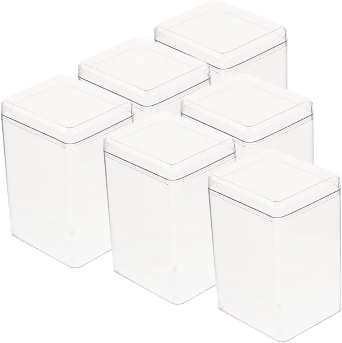 Figure Display Box Set 6pcs PET Storage Case for Dolls