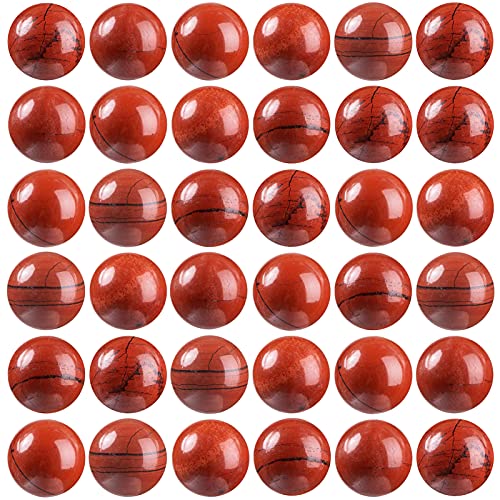 Image of 100Pcs Natural Stone Beads 8mm Red Jasper Round Gemstone Loose Beads with Elastic Bracelet String for Bracelets Necklace Jewelry Making
